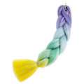 Pikkukuva 4 / 5: 24 tuuman punontahiukset Synteettiset Ombre-kierteet Punontahiukset DIY Jumbo-punos Naisille {DB} 2 24inch