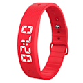 Miniatyrbillede 1 af 5: Smart armbånd med vibrerende alarm, søvnovervågning digitalt display elektrisk ur (rød) [DB] Multicolor Red