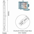 Miniatyrbilde 3 av 5: 10 stk. R7S halogenlampe, 118 mm, 300 W, 230 V, R7S halogenstav, 118 mm, R7S halogenlampe, dimbar halogen stavlampe for bygglamper, arbeid [DB] style3867