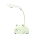 Miniatyrbillede 1 af 4: Skrivebordslampe til børn, øjenvenligt lys, læselampe, justerbar svanehals, USB-genopladelig DB Green