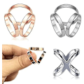 Miniatyrbilde 1 av 4: Skjerf Klips Klesklips, 4 Stykker Skjerf Spenne, Tre Ring Mote Skjerf Ring, Skjerf Klips, Sink Spenne Tre Ringer Enkelt Silke Skjerf Klips For Ladi