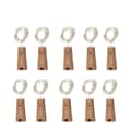 10-pack Inklusive Batteri LED Vinflaskpropp Koppartråd Ljusslinga 2M 20LED Atmosfär Dec [DB] Warm White Light