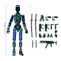 Miniatyrbild 2 av 2: T13 Actionfigur Titan 13 Actionfigur Robot Actionfigur 3D-tryckt Action [DB] green