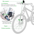 Miniatyrbillede 3 af 5: Trådløs cykelcomputer Multifunktionel LCD-skærm Cykelcomputer Mountainbike Speedometer Odometer IPX6 Vandafvisende Cykling [DB] White Shell White Backlight
