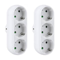 Miniatyrbilde 1 av 5: 2 stk 3-veis stikkontaktadapter, 3-veis multikontakt multikontaktfordeler stikkontakter 16A/250V db