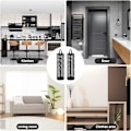 Miniatyrbilde 4 av 5: 2 stk Plastposeholder, Handleposeholder Mesh Hengende Oppbevaringspose Dispenser Søppelposer, sammenleggbar Pose Oppbevaringsdispenser For Hjem Kjøkken Db Black