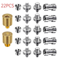 Pikkukuva 1 / 5: 1/4 tuuman uros - 1/4\" 3/8\" uros metallikierteinen ruuviadapteri jalustaruuvi Conve [DB] Package 2
