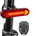 Miniatyrbild 1 av 5: Cykelbaklykta med Blinkers/Fjärrkontroll Laddningsbar LED-Cykelbaklykta, Säkerhetscykling DB black