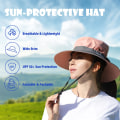Miniatyrbilde 3 av 3: Dame Solhatt - UV-beskyttelse UPF 50+ Solhatter for kvinner med hestehalehull
