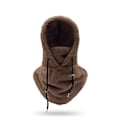 Miniatyrbild 1 av 2: Sherpa Huva Ski Mask Vinter Varm Balaclava Kallt Väder Vindtät Justerbar Fleece Huva Täcka Hatt Keps Halsduk För Män Kvinnor {DB} Dark Brown