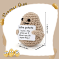 Miniatyrbild 2 av 5: Mini Rolig Positiv Potatis, 3 tum Stickad Potatis Leksak med Positivt Kort Kreativ Söta Ull Inspirerande Potatisvirkad Docka Pigga Upp {DB}