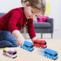 Miniatyrbild 4 av 4: 4/5-pack Tayo Den Lilla/Stora Bussen Cartoon Dragbil Leksakssats Barn Utbildningsgåva db 4 large buses