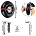 Miniatyrbillede 2 af 5: 2 stk. Kuffert Hjul Udskiftning Hjul Leje Reparation Til Kuffert 70*24Mm, Sortdb