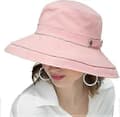 Solhat til kvinder, bredskygget bomuldshat til stranden [DB] Pink