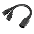 Miniatyrbillede 2 af 5: IEC320 C14 til 2 X C13 Hun Y Splitter Strømkabler 1 ind 2 ud 2500W 10A 250V Strømforlængerkabel kompatibelt med LCD-skærme-YM [DB]