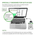 Pikkukuva 5 / 5: USB 3.0 SATA SSD HDD -sovitin kaapeli 2 kiintolevyaseman johtoa 22 nastaa USB 3.0 SATA kaapeli SATA USB 3.0 -sovittimeen jopa 6 Gbps tuki DB