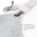 Miniatyrbillede 4 af 5: Justerbar Sengelin Spændebånd, 8 Styk Elastiske Sengelin Spændebånd, Hvidt Sengelin {DB}