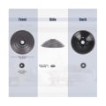 Miniatyrbillede 5 af 5: Kuglehjul til V6 V7 V8 V10 V11 V12 Dc58 Støvsuger 35w 50w Direct Drive Cleaner Head Hjul Dele Wigslar [DB] gray