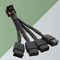 Pikkukuva 3 / 5: 4x 8-nastainen PCIe - 16-nastainen 12VHPWR -liitäntäkaapeli 90 asteen kulmalla GPU RTX4090:lle [db]