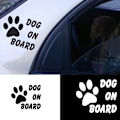 Miniatyrbilde 2 av 4: Advarselsskilt Bilsticker Hund Om Bord Pote Søt Dekal Refleks Dekorasjon {Db) White