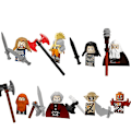 Miniatyrbillede 1 af 5: Nye middelalderlige dværgorktroldhobbitede figurer tilbehør modelbyggeklodser lotr mursten legetøj til børns gaver Db Set 04