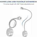 Miniatyrbilde 3 av 4: Skrivebordslampe med klemme, Sengelampe, fleksibel USB-lampe (varmt lys) db