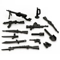 Miniatyrbilde 3 av 5: Diy Arms Parts  Soldier Playmobil Modellbygging Blokk Mur Kid Toy db Black B