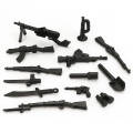 Miniatyrbillede 2 af 5: Diy våben dele soldat Playmobil model bygning blok mursten barn legetøj db Black F