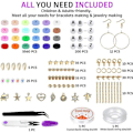 Miniatyrbillede 2 af 3: 6000 stk. lerperler til armbåndsfremstilling, 24 farver flade runde{DB}