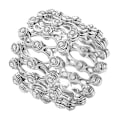 Pikkukuva 1 / 5: S925 hopearengasranneke 2-in-1 muuntautuva rengasranneke teleskooppirengas naisille DB Silver with diamond