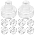 Miniatyrbilde 1 av 2: 10 stk. T-formet Glasspropp Vinpropp Flaske Glasspropper Gjenbrukbar Vinflaskepropp [DB]
