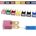 Miniatyrbillede 2 af 5: 100A 80A 70A 60A 50A 40A 30A PAL Han Slow Blow Bil Auto Sikring til Honda Mazda [db] 40A