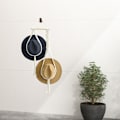 Pikkukuva 3 / 5: Macrame-hatturipustimet Boho-hatturipustimet seinälle Boheemi naisten hattuteline Hat  [dB} white 130cm