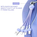 Pikkukuva 3 / 5: Nopea monilatauskaapeli Kestävä Kannettava 15cm Silikoninen Joustava Matkapuhelimen USB-latauskaapeli db Red