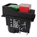 Miniatyrbillede 1 af 5: Elektromagnetiske Kontakter Trykknapkontakter Til Haveredskaber Kjd17 220v 4 Ben -terminaler Db Black