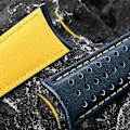 Pikkukuva 2 / 4: Citizen Blue Angels I II III AT8020/JY8078 Kellon Nahkaranneke 23MM [DB] Yellow Line