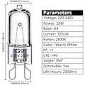 Miniatyrbilde 2 av 5: G9 halogenlamper 60W, 230V, 10-pakning 60W [db] 25W