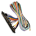 Miniatyrbilde 2 av 5: Jamma 28-pins Arcade-kabelnett med joystick- og knappkobling for videospillarkade-spillboks (4 {db} As Shown