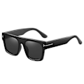 Pikkukuva 1 / 5: Aurinkolasit Miehille Naisille 2023 Luksus Design Aurinkolasit Miehille Musta Liukuvärjätty Lasi gafas de sol hombre [DB] black gray as shown