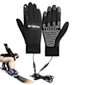 Miniatyrbilde 1 av 5: USB-oppvarmede hansker, vanntette, oppladbare, berøringsfølsomme, for ski, for menn {Db} L