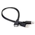 Miniatyrbilde 1 av 4: Ny USB 2.0 1 Hunn til 2 Hann Y-splitter Data Synkronisering Lading Forlengelseskabel {DB}