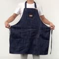 Köksförkläde - stor storlek 84x68cm - antifouling - marinblå - denim[DB] Navy blue