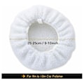 Miniatyrbillede 4 af 5: 5 stk. 10 tommer Bonnet Polermaskine Poleringspude Polering Buffing Bil Buffer Vokser [db] White