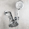 Miniatyrbild 2 av 5: Duscharm Omledningsventil, Badrum Mässing G1/2 3-vägs Duschsystem Komponent Ersättning För Handhållen Fast Spray Duschhuvud A [DB] chrome plated