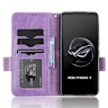 Miniatyrbild 2 av 5: För Asus ROG Phone 7 5G Mobiltelefon Plånboksfodral PU Läder Präglat Triangel Ställ Skydd [DB] Purple