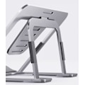 Miniatyrbilde 2 av 5: (grå) Justerbar og sammenleggbar nettbrettstativ, bærbar slank aluminiumsholder for skrivebord, kompatibel med Ipad Pro/air/mini, Samsung Tab [Db]