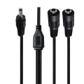 Miniatyrbillede 4 af 5: 1 til 2-vejs strømstikkabel 3,5 mm x 1,35 mm 1 han til 2 hun adapterkabel [DB]