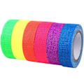 Miniatyrbillede 1 af 3: 6 Ruller Fluorescerende Tape UV Bomuldsbånd Sortlys Reaktiv Tape Selvklæbende Neon Tape Til Show Performance (assorteret Farve) [DB]