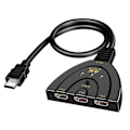 Miniatyrbillede 2 af 5: Ny 3 Port HDMI Splitter 1080P/4K HD TV Adapter Kabel 3 IND 1 Ud Ny [Db] B