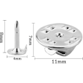 Miniatyrbillede 2 af 4: 120 Par Butterfly Clutch Tie Tacks Nålbag Compatible med 8mm Lange Blanke Pins til Håndværk (sølv) Db Silver